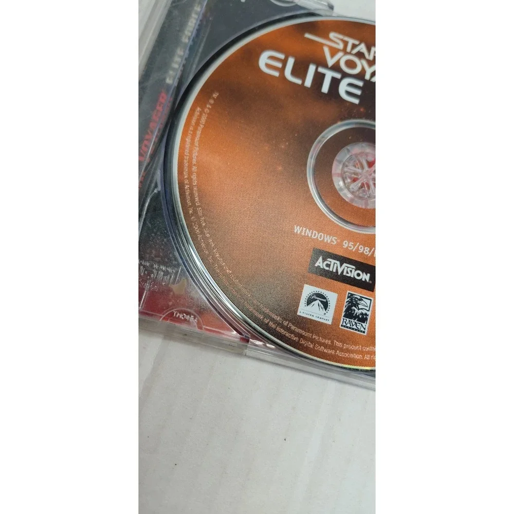 Vintage CD-ROM PC game Star Trek: Voyager Elite & Warcraft: Orcs & Humans As Is